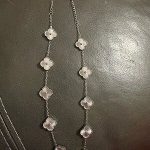 Delicate Silver Clover Necklace